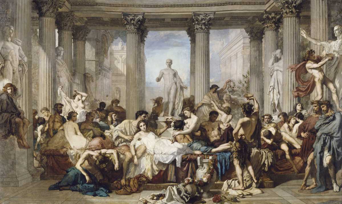 Thomas Couture Romans During The Decadence High Resolution Wallpaper